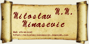 Miloslav Minašević vizit kartica